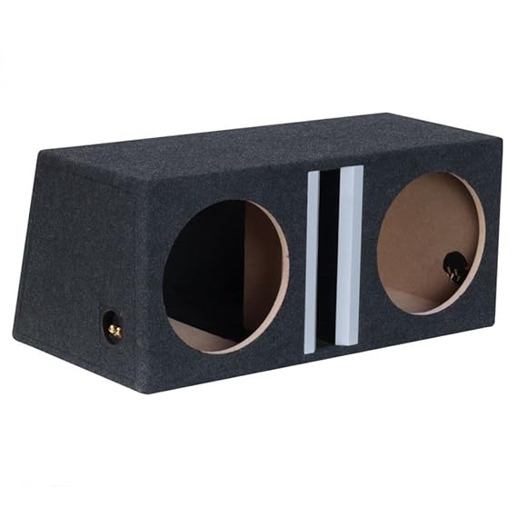 Maxxcount Doppel Basstunnel Subwoofer-Leergehäuse 12?/30cm 2x50L