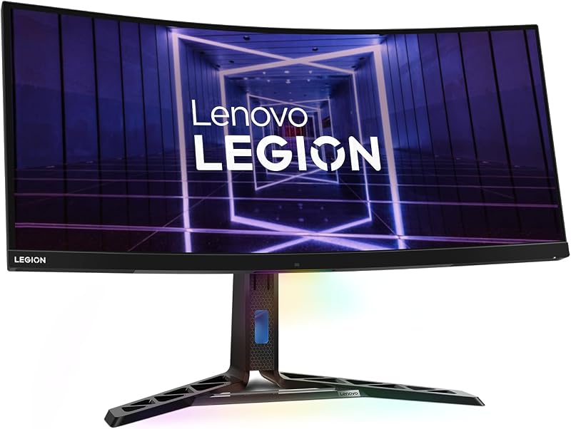 Legion Y34wz-30 - Monitor Curvo de 34'' UWQHD con EyeSafe (VA, 165Hz, 1ms, HDMI+DP+USB-C, FreeSync Premium Pro, Altavoces) Ajuste de inclinación/Altura/Giro - Negro