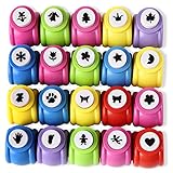 SiCoHome Scrapbooking Punches,20 Pieces,Kid Cut DIY Handmade Paper Hole Punches for Scrapbook