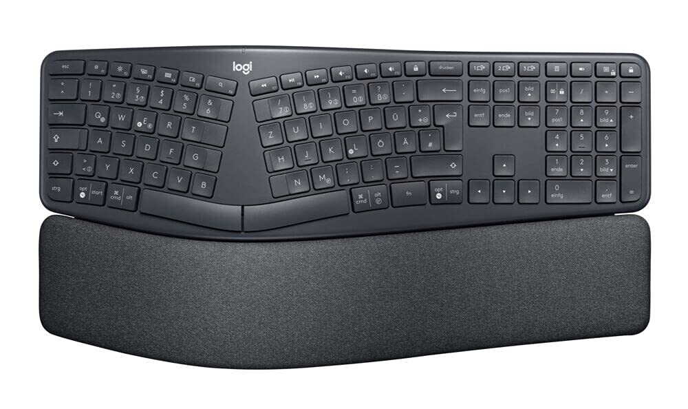 Logitech ERGO K860 Ergonomic Split Keyboard, QWERTZ German Layout - Grey