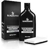 GLASSGUARD Glass Restoration Stain Remover to Clean Shower Doors - Glass Cleaner for Hard Water Stains, Water Spot, Soap Scum