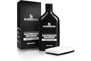 GLASSGUARD Glass Restoration Stain Remover to Clean Shower Doors - Glass Cleaner for Hard Water Stains, Water Spot, Soap Scum