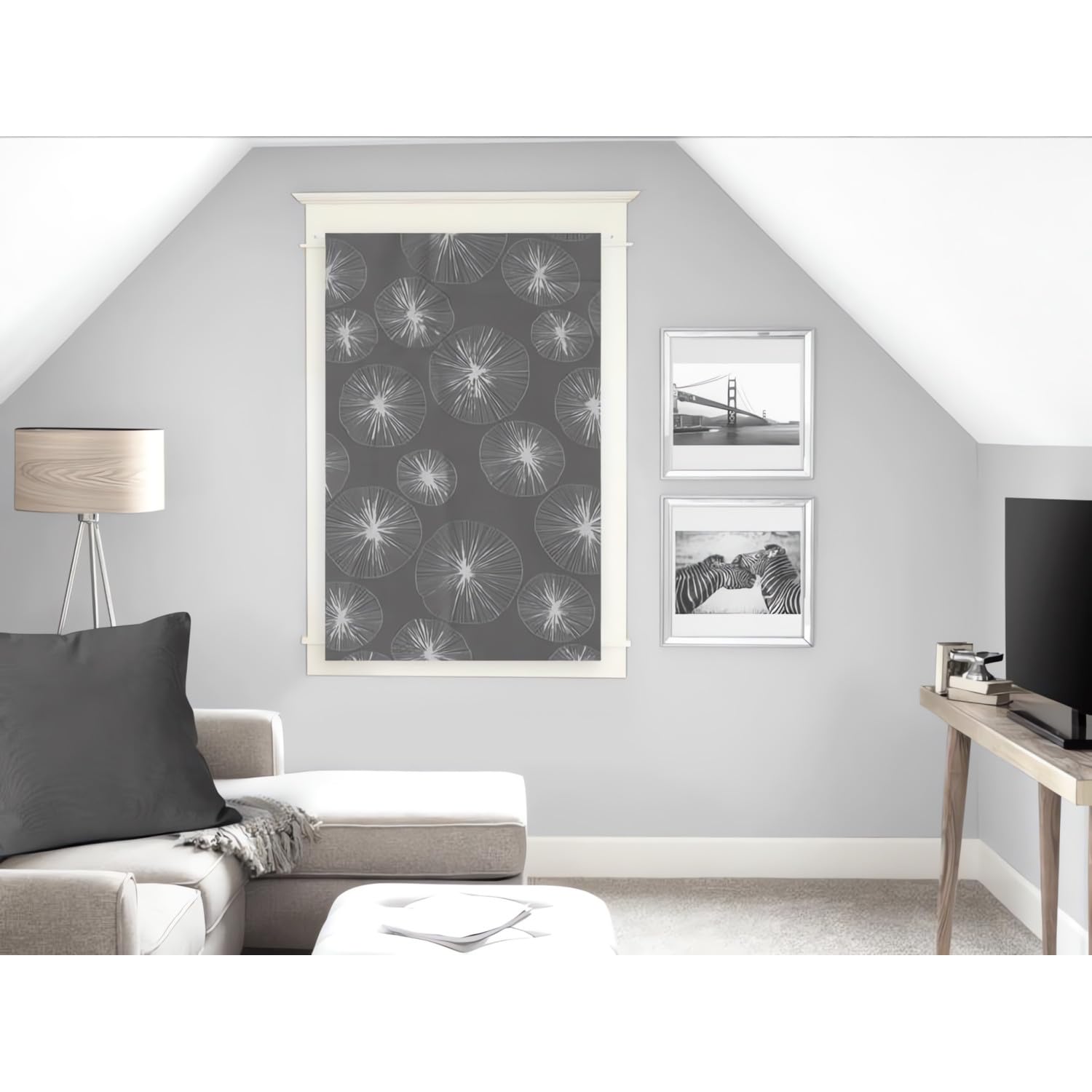 Soleil d'ocre Lionel Broken Vize, Sail, Polyester, Grey, 60 x 90 cm