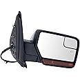 TRQ Right Mirror with Heat Power Folding with Chrome Cover Passenger Side Compatible with 2013-2014 Ford Expedition 2012-2014 Lincoln Navigator FO1321484