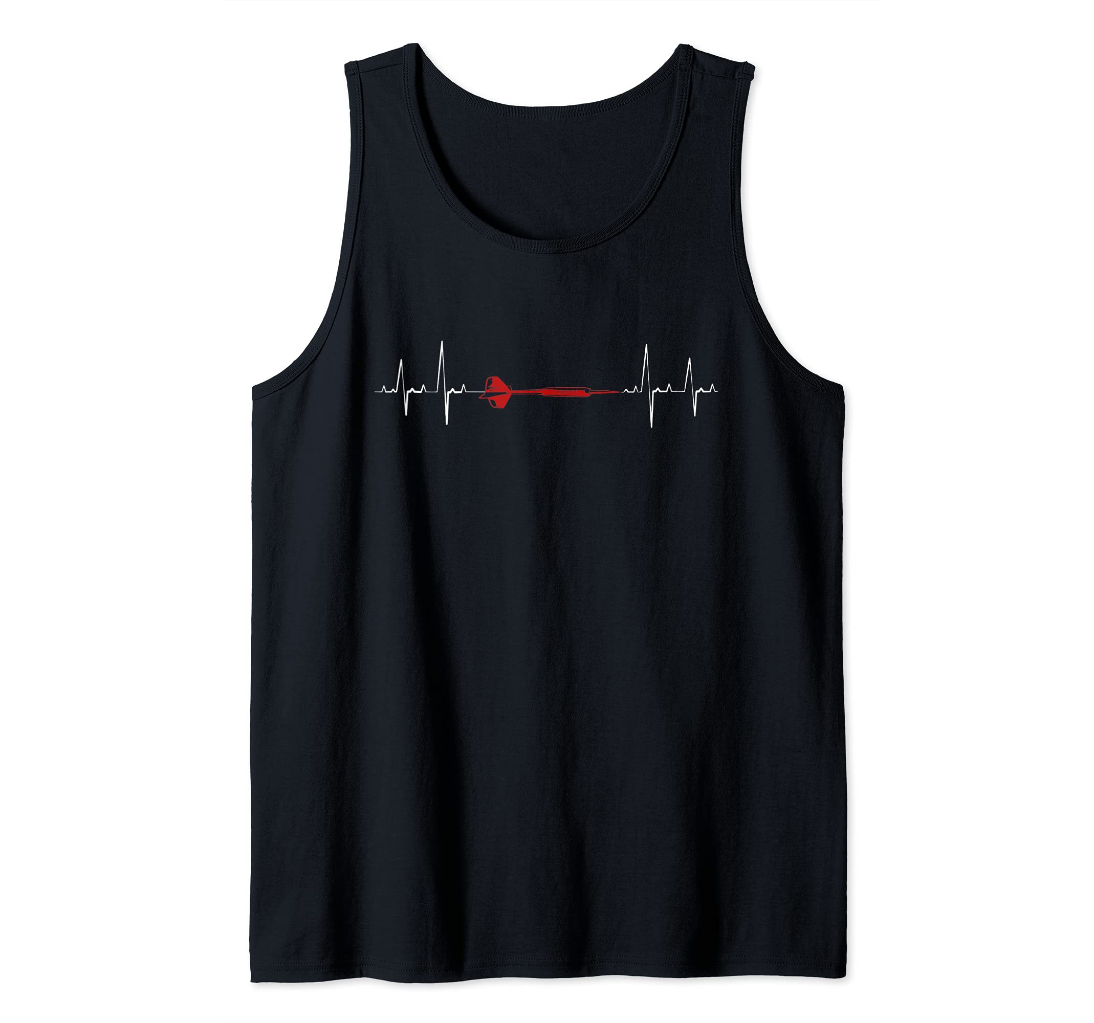 Dartboard Graphic Dart Player Heartbeat Cool Darts Tank Top