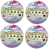 Surprizamals Series 6 - Pack of 4 Mystery Balls with Collectible Plush Toy ( Styles Will Vary)