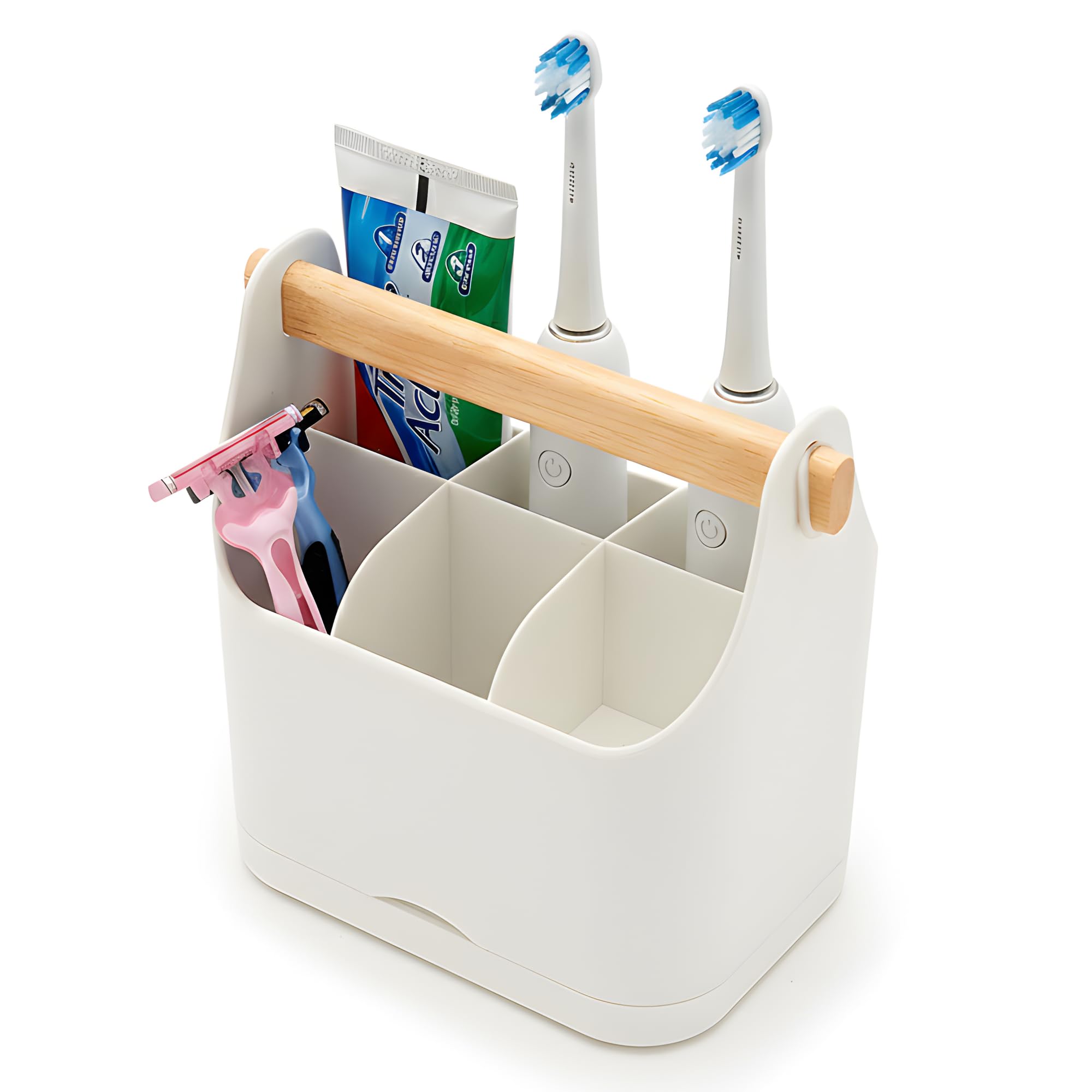 simplywire – Toothbrush Holder – Bathroom Organiser – White