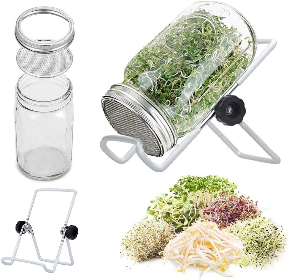 Sprouting Jar with Screen Lid316 Stainless Steel, Wide