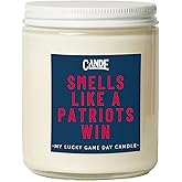 CE Craft - Smells Like A Patriots Win - Football Themed Candle, Gift for Dad and Son (Lavender Vanilla)