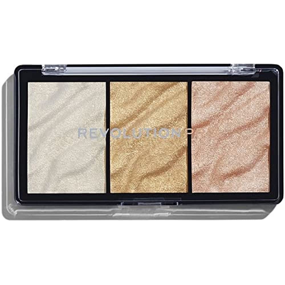 Revolution Pro, Supreme, Highlighter, Face Palette, Gold, 3 Shades, 11.1g