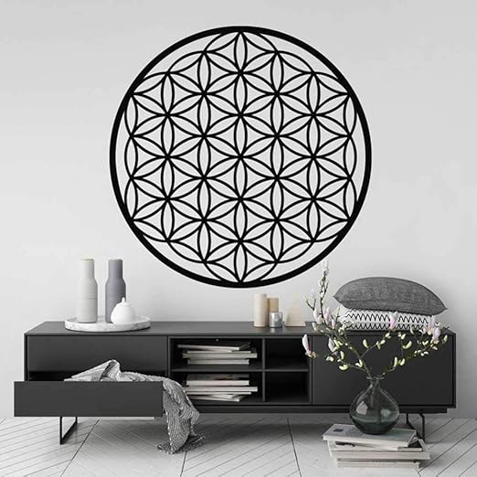 Ysnmm Flor De La Vida Arte De La Pared Pegatina Geometria Sagrada