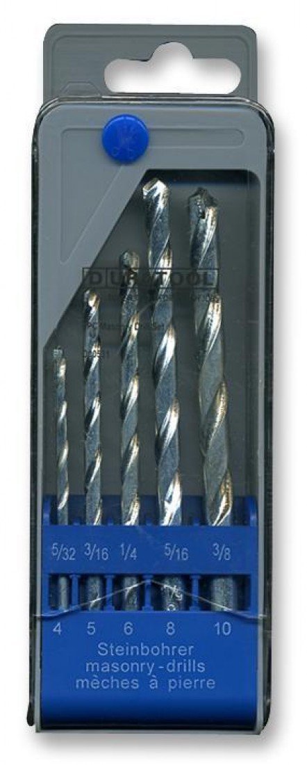 DURATOOL D00531 Masonry Drill Bit Set, 5 Piece