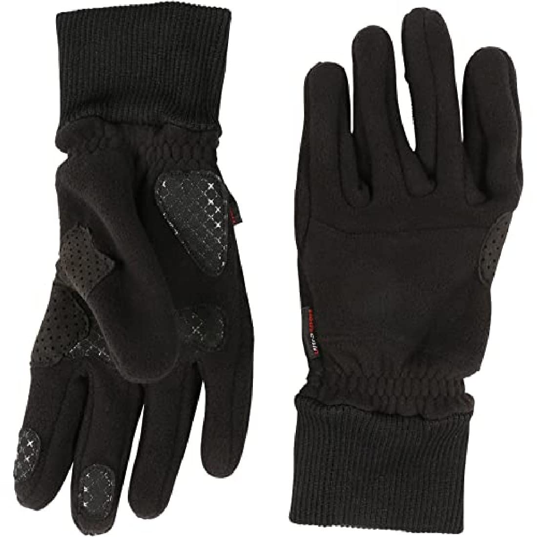 Ultrasport Men Basic Cozy Fleece Winter Gloves - Black, Large
