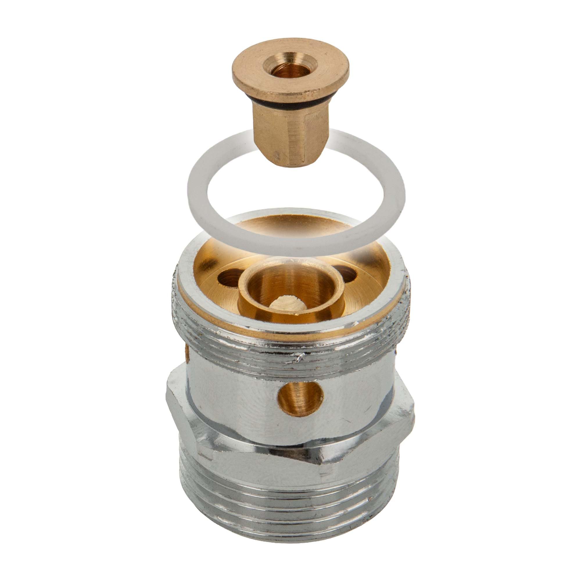 tecuro Pipe Aerator for Device Valves, Outlet Valves and Taps M28 x 1 Male x 3/4 Inch AG, Drinking Water Compliant, Brass CW617N, Includes Seal