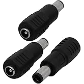 uxcell DC Power Converter 5.5x2.1mm Female Jack to 7.4x5mmmm Male Adapter Barrel Connector 3pcs