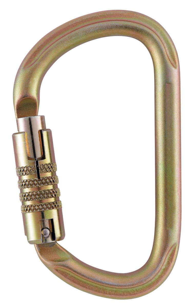 Petzl M73 TL VULCAN High-Strength Steel Carabiner, Size: Triact-Lock, Gold M073BA00