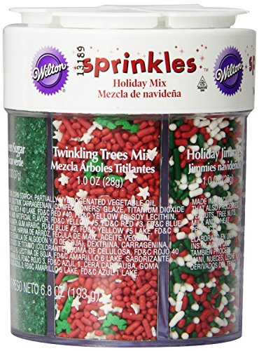 Wilton 6 color christmas sprinkle mix