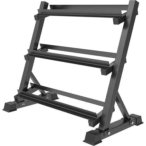 3-Tier Adjustable Dumbbell Rack – 1100LB Capacity Heavy-Duty Weight Stand For Home Gym (Rack Only)