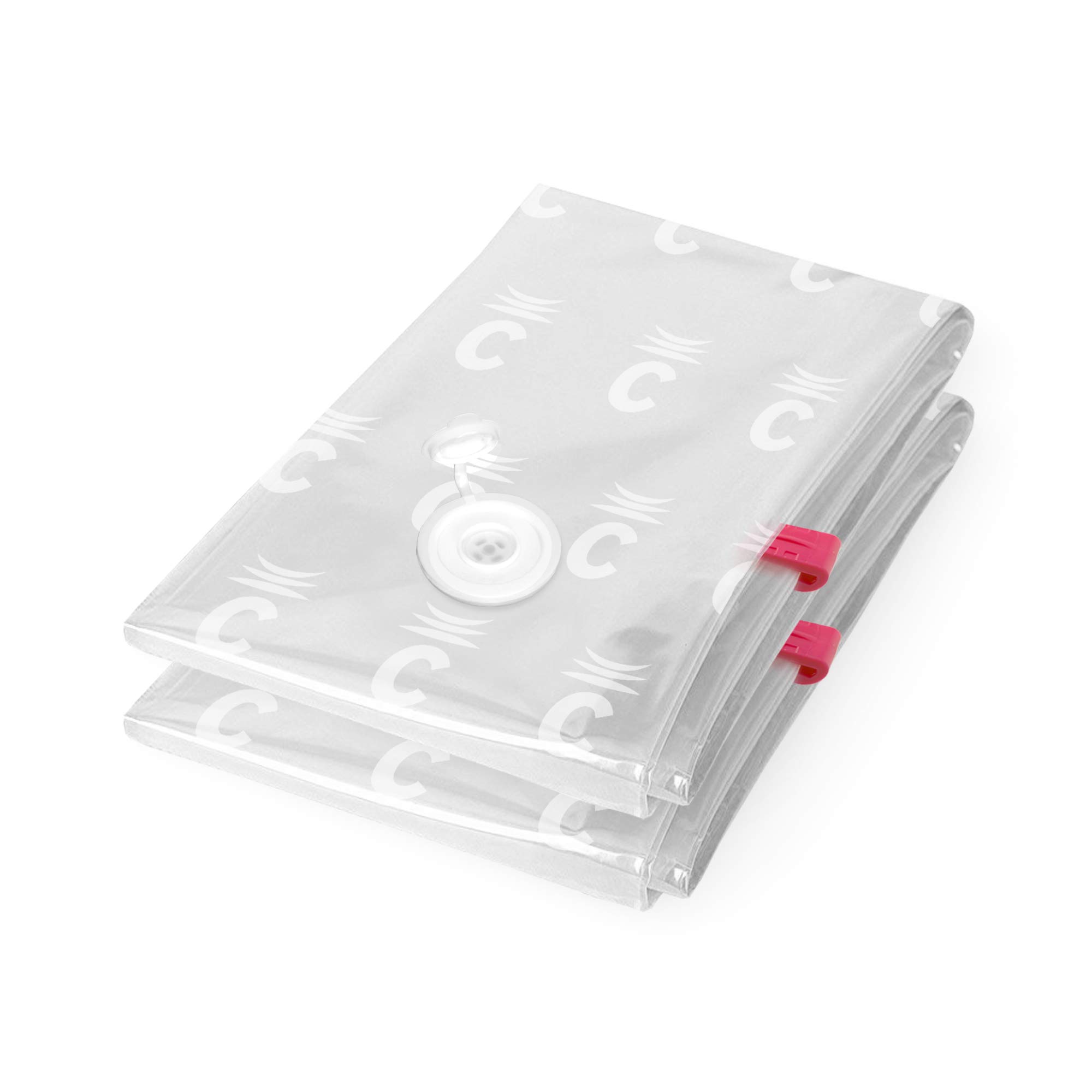 Compactor Vac and Roll Vacuum Compression Bags Set of 2 – Aspispace Collection, Size S, 40X60Cm, Transparent, Reusable up to 100 Times