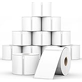StickerTag 12 Rolls Compatible for Dymo 30323 (2-1/8" x 4") Shipping Labels, Direct Thermal Labels Perforated Compatible with Dymo Labelwriter 450, 450 Turbo, 4XL, Rollo & Zebra Desktop Printers