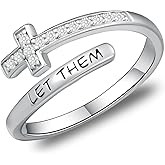 Cujiesp Let Them Rings 925 Sterling Silver Inspirational Gifts Self Worth Motivation Ring Let Them Jewelry for Women