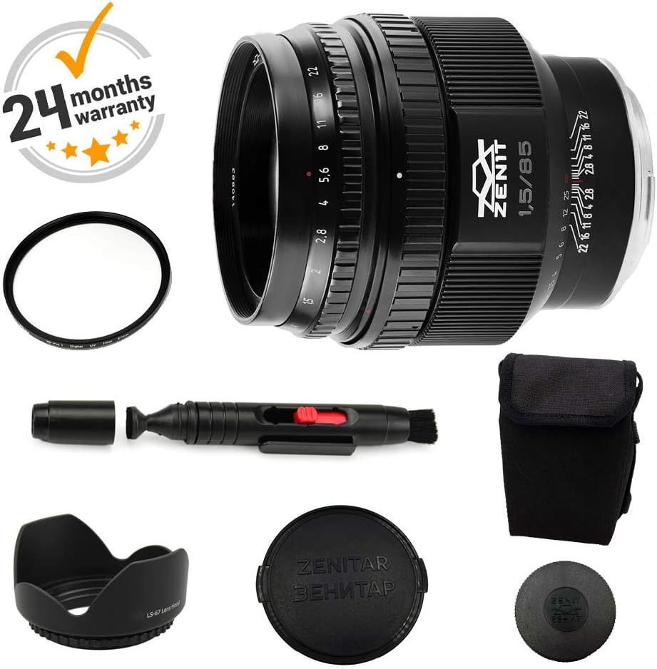 Helios 40-2 85mm f1.5 Lens for Micro 4/3 Bokeh Portrait Photo Russian Soviet Manual Lens for Micro 4/3 + UV Filter 67 mm + Lens Hood 67mm + 2pcs caps + Pouch + Cleaning Pen. Amazing Kit!