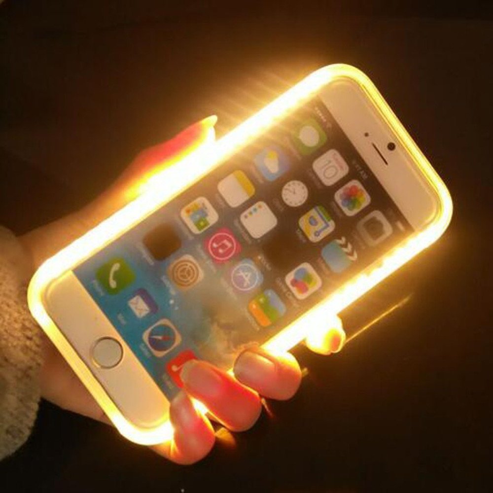 Latest Led Light Up Selfie Luminescence Phone Cover Case Apple Iphone 6 6S Plus 21 61CR5H P%2B0L