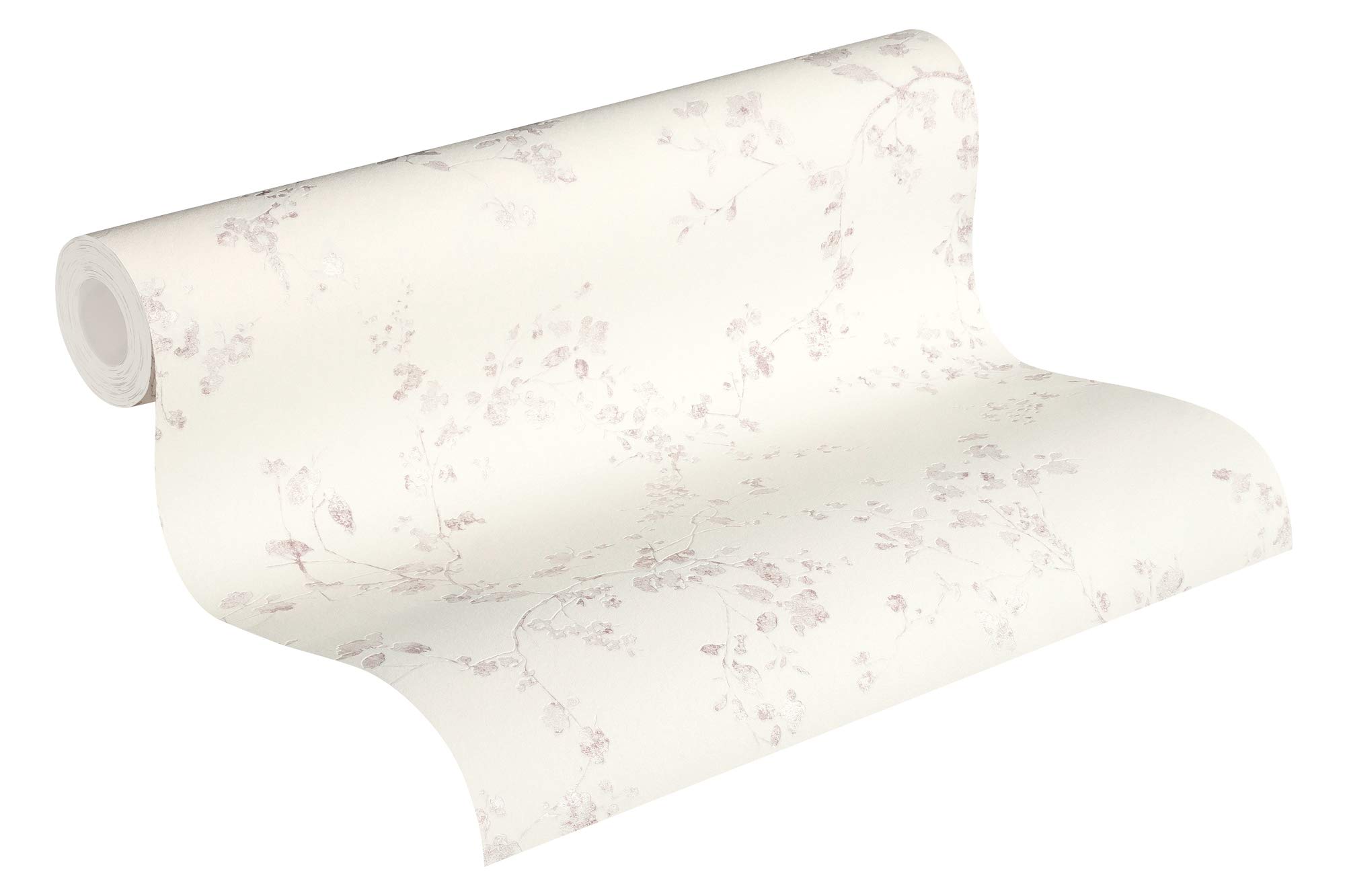 Livingwalls Forest Wallpaper Metropolitan Stories Non-Woven Lola - Paris 10.05 m x 0.53 m Violet Creme Made in Germany 368961 36896-1