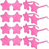 CHRORINE 8/16/24/40 Pairs Rimless Star Shape Sunglasses Transparent Glasses Bulk for Party Decor Favor