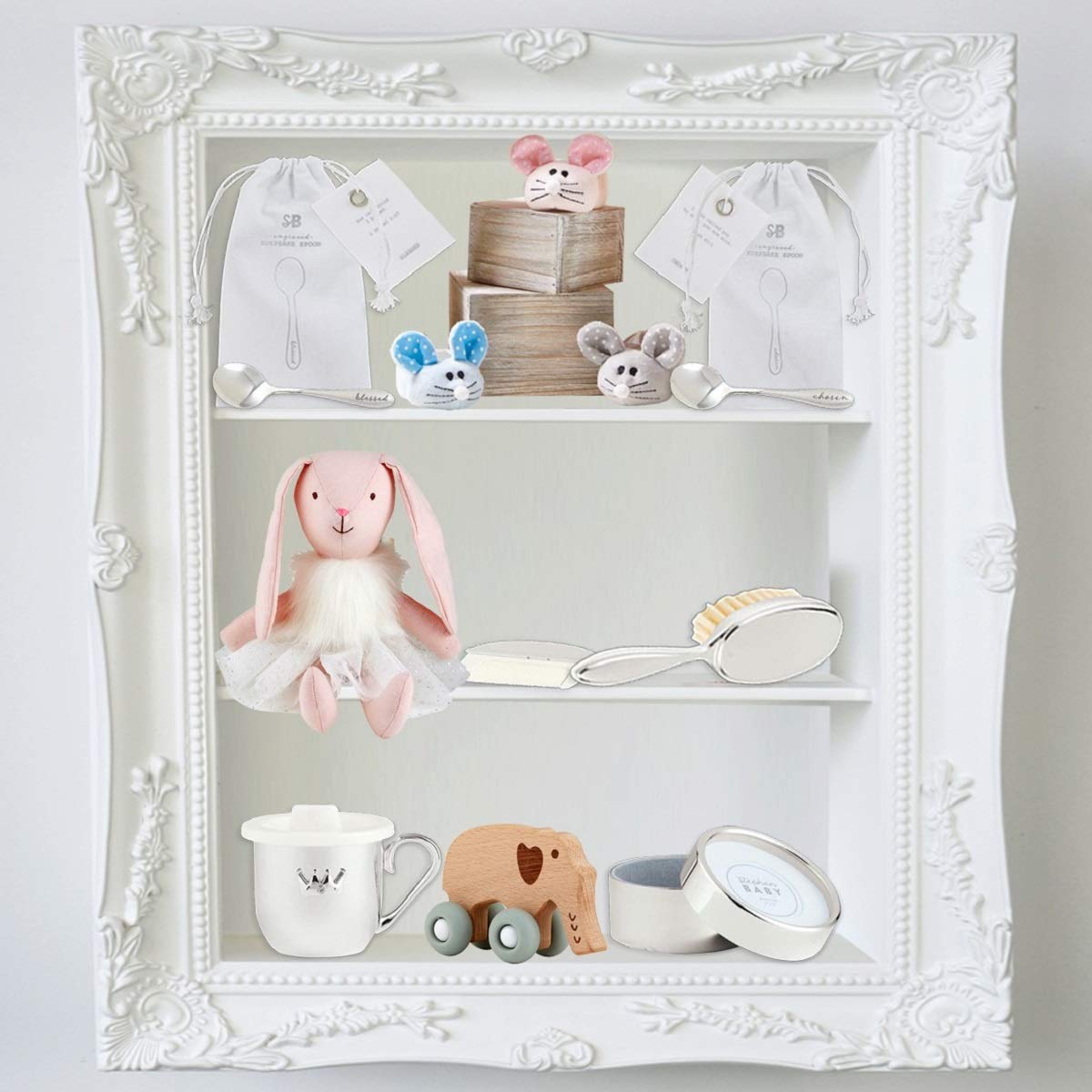 Stephan Baby Silver-Plated Keepsake Brush + Comb Set