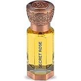 Swiss Arabian Secret Rose - Luxurious Concentrated Perfume Oil - Long Lasting Artisan Perfume with Notes of Lemon, Cinnamon, and Citrus - 0.4 oz