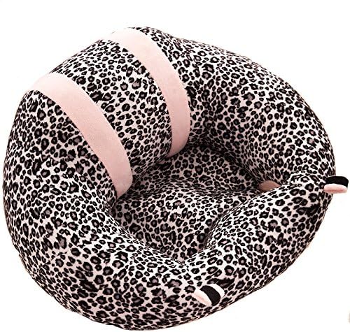 Lvsiqi Infant Learn Sitting Chair Baby Support Soft Seat - Baby Support Chair Leg and Back Support for kid Baby Floor Seat Sofa Plush Toys (Leopard)