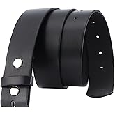YKEBVPW Belt Without Buckle Men's Black Changeable Strap with Removable Snap Interchangeable Leather Belts for Men WomenNo Buckle Men's Belt Strap for Dress or Casual Wear 42-44"