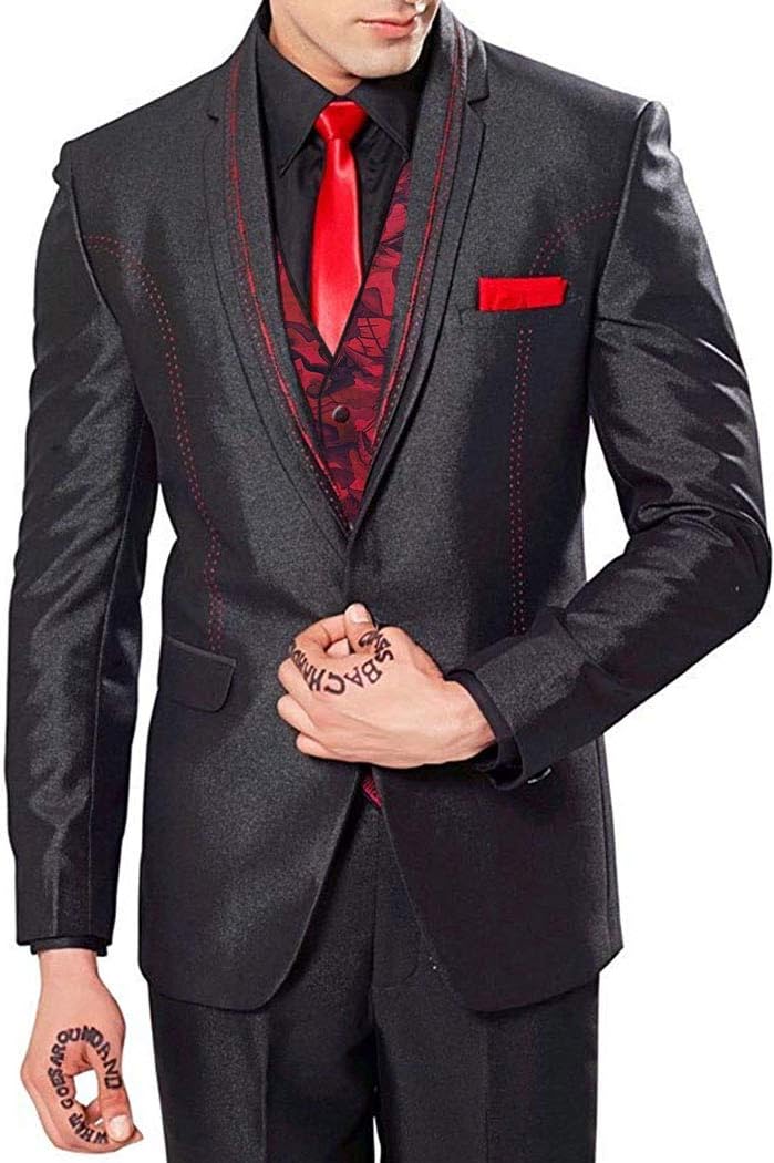 INMONARCH Mens Party Wear 6 Pc Tuxedo Suit PW230 PW230