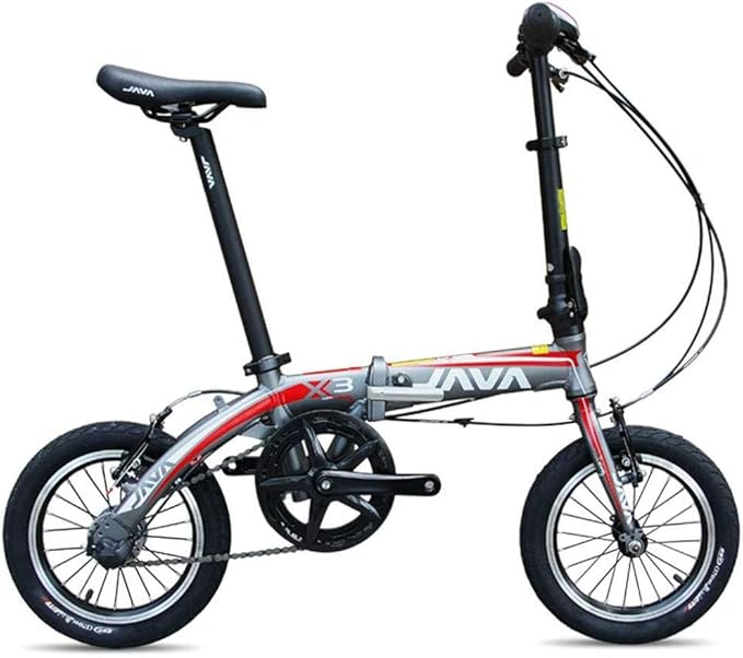 HFJKD Mini Portable Folding Bikes, 3 Speed Super Compact Reinforced