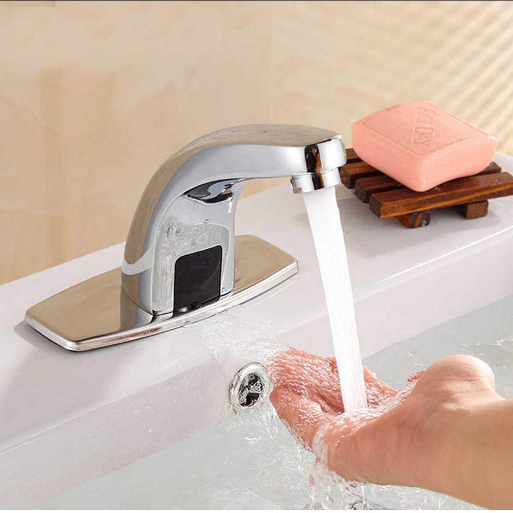 Faucets Automatic Infrared Sensor Faucet Deck Mount Smart Touch Hands Free Inductive Water Tap Kitchen Bathroom Sink Faucets Water Tap