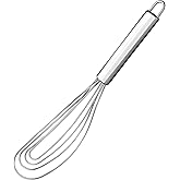 TAFOND 10.63" Stainless Steel Flat Whisk,Egg Beater for Blending,Whisking,Beating,or Stirring