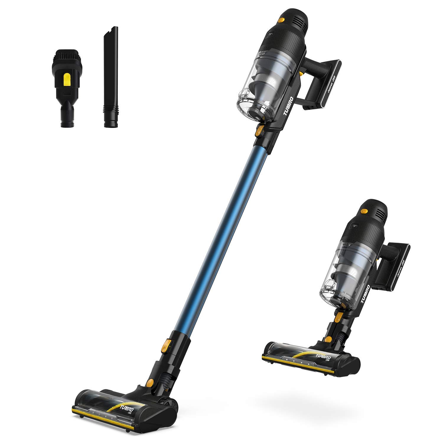 TURBRO Jeeves J22 Cordless Vacuum Cleaner, 22kPa Powerful Vac w/Brushless Motor, Stick and Handheld 2-in-1, Wall-Mount, 3X Suction Modes, up to 50 min Runtime