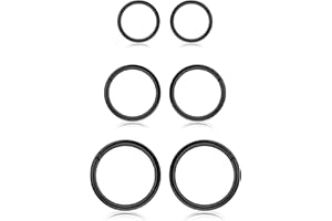 SCERRING 18G Stainless Steel Hinged Clicker Segment Septum Nose Lip Ring Hoop Cartilage Tragus Sleeper Earrings Body Piercing Jewelry 6mm 8mm 10mm 6PCS