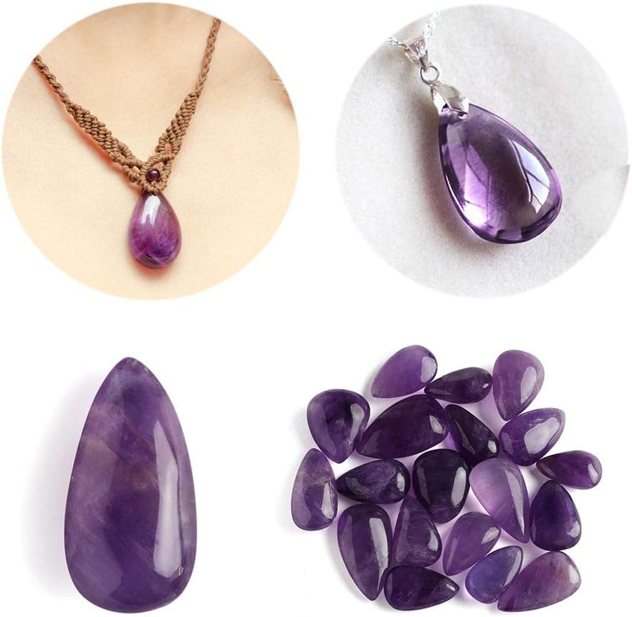 szxbogs Crystal Quartz Specimens Lucky Pendant Drip Stone Aura Natural Amethyst Polished Gemstone