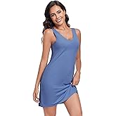 VintageClothing Womens Full Slip Tank Top Dress Slip Seamless Under Dress Wide Straps Sleeveless Nightgown