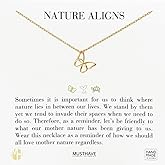 MUSTHAVE 18K Gold Plated Simple Line Butterfly Necklace, Yellow Gold Color, Anchor Chain, Cute, Size 16 inch + 2 inch Extender, Gift Card, Birthday, BFF, Unisex (Yellow Gold)