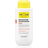 Alfaparf Milano Yellow Professional Repair Reparative Conditioner for Damaged Hair - Powered By Bond Complex & Cacao Butter - Designed For Elastic Strength (16.9 fl oz / 500ml)