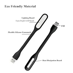 Soseelnee Mini Flexible Light, Portable USB Led