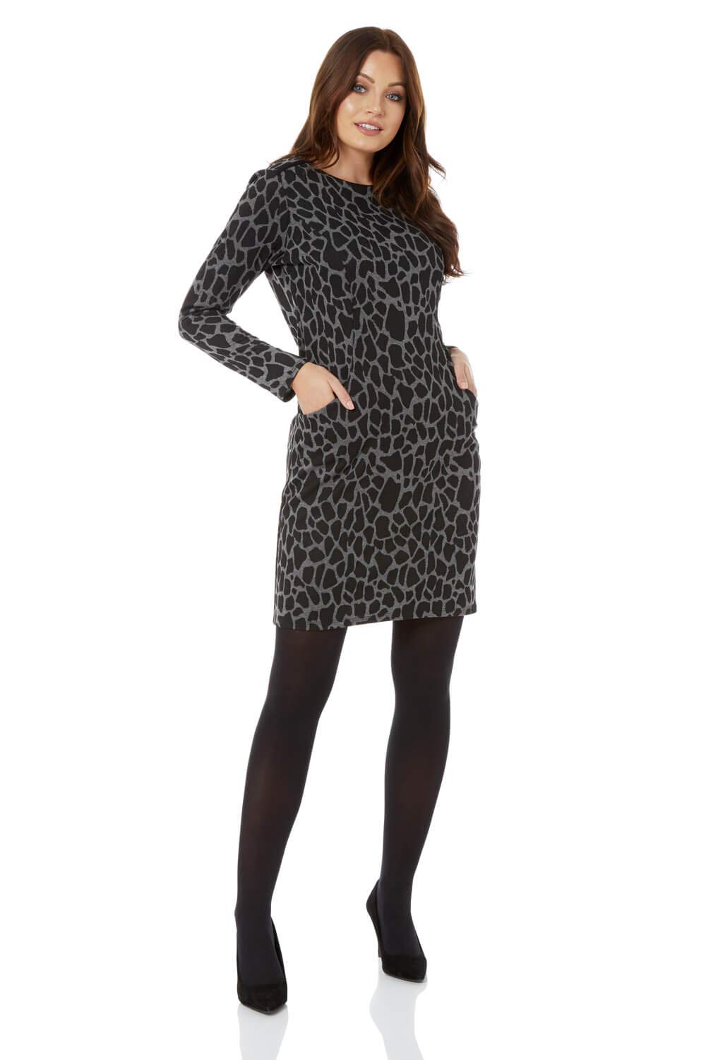 roman originals leopard print dress