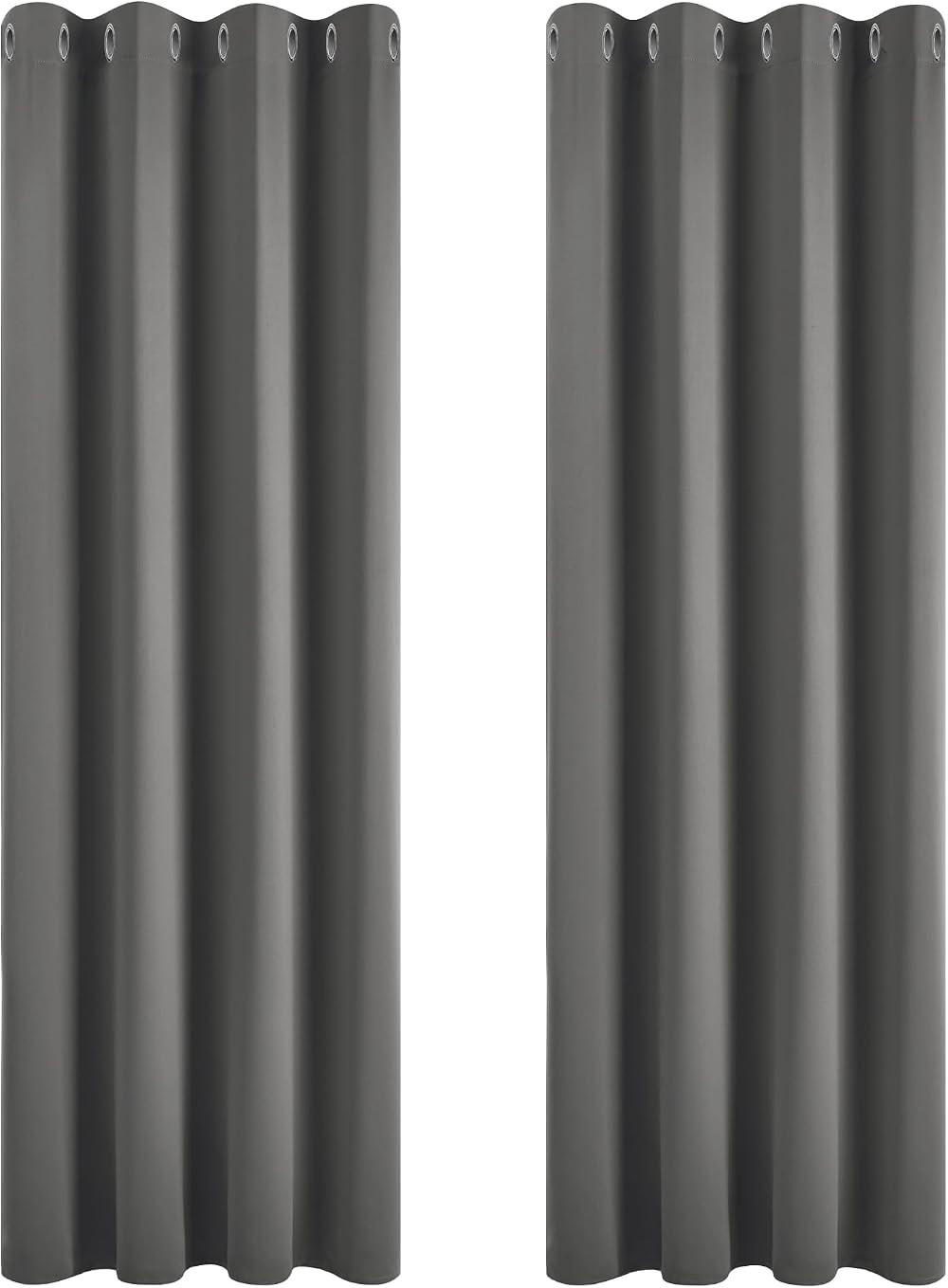 Deconovo 84 Inch Blackout Curtains Grey 2 Panels Thermal Insulated Privacy 46x84