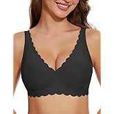 Gailife Cute Floral Bras for Women No Underwire Seamless Ultra Comfort Bralettes for Women with Support Everyday Plunge Bra