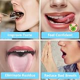 MORGLES Stainless Steel Tongue Scraper 4 Pack for Fresh Breath view 4