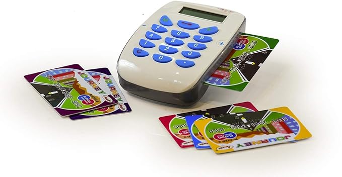 TanMan Toys World Trade Electronic Banking Business Game with Working Swipe Machine & 6 Smart Cards for Kids and Parents