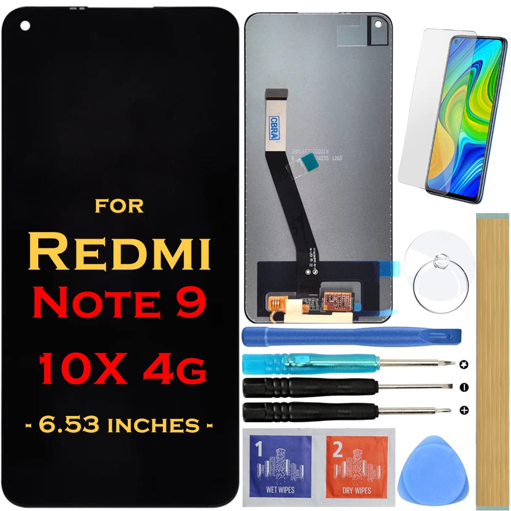 Photo 1 of HLTECH Screen Replacement LCD Display Touch Digitizer Assembly for Xiaomi Redmi Note 9 Redmi 10X 4G (Not for Redmi Note 9s|9 Pro)